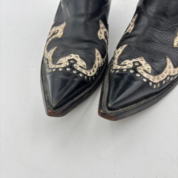The Old Gringo Studded Leather Cowboy Boots Men\'s 9 D Western Black main image 10